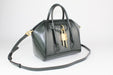 Givenchy Mini Antigona Lock Bag in Green Forest Box Leather