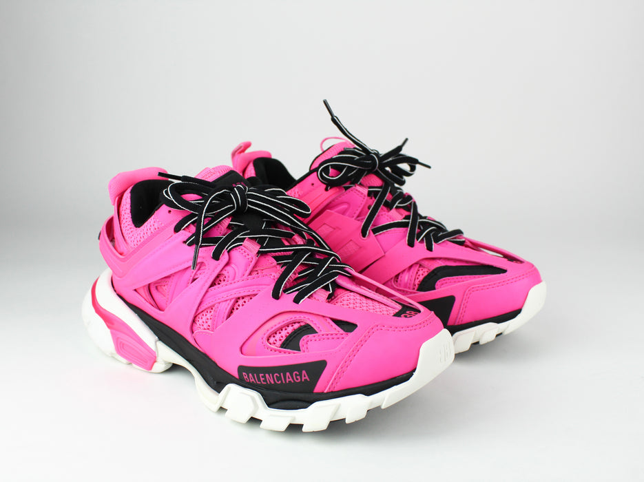 Balenciaga Track Sneakers in Fuchsia and Black