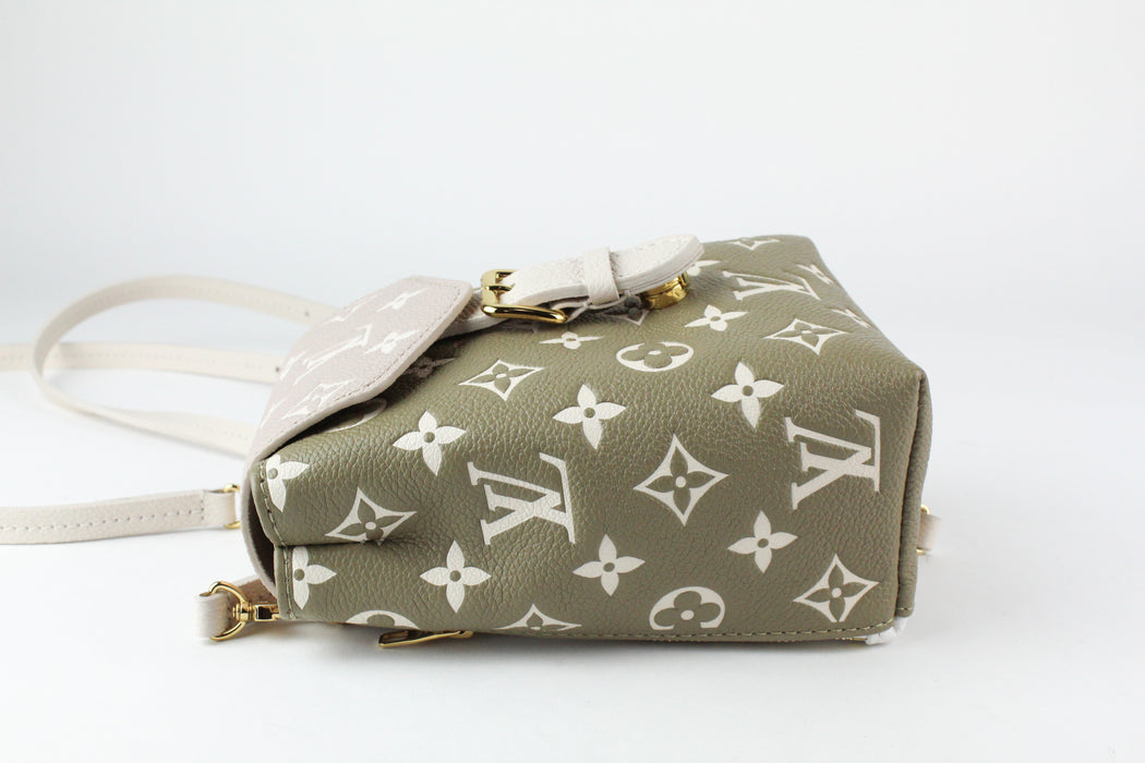 Louis Vuitton Tiny Backpack in Khaki Cream and Beige