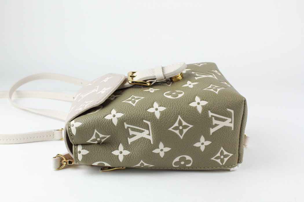 louis vuitton backpack cream Louis Vuitton Tiny Backpack in Khaki Cream and Beige — LSC INC