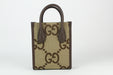 Gucci Jumbo GG Mini Tote Bag in Camel and Ebony Canvas