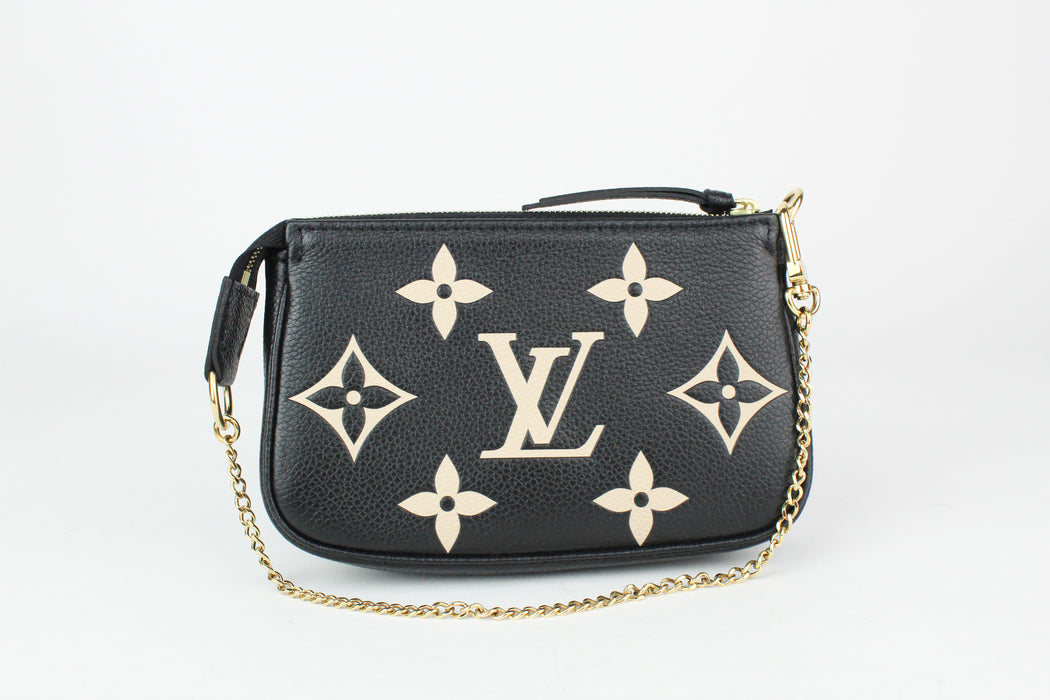 Louis Vuitton Mini Pochette Accessoires in Bicolor Monogram Empreinte Leather