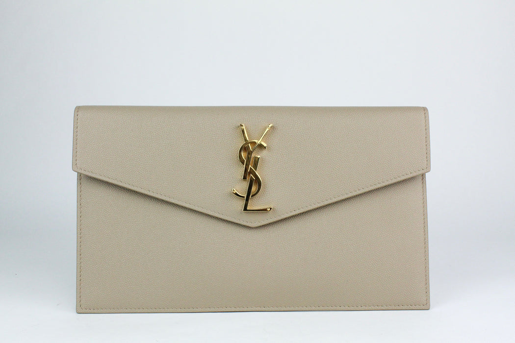 Saint Laurent Uptown Pouch in Blanc Vintage