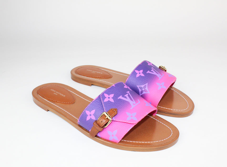 Louis Vuitton Lock It Flat Mule in Fuchsia