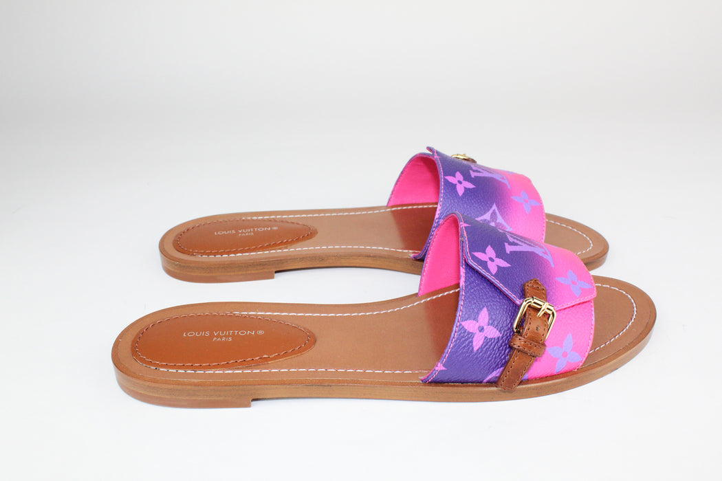 Louis Vuitton Lock It Flat Mule in Fuchsia