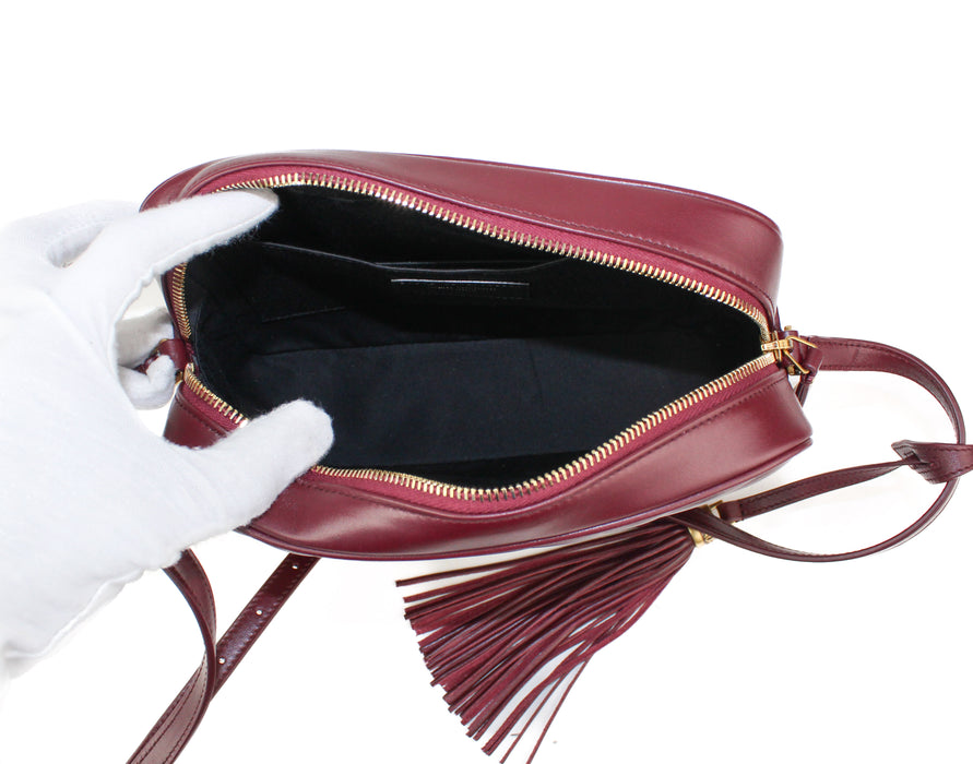 Saint Laurent Lou Camera Bag in Rouge Legion 