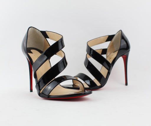 CHRISTIAN LOUBOUTIN BLACK WORLD COPINE 100 SIZE 37 - LuxurySnob