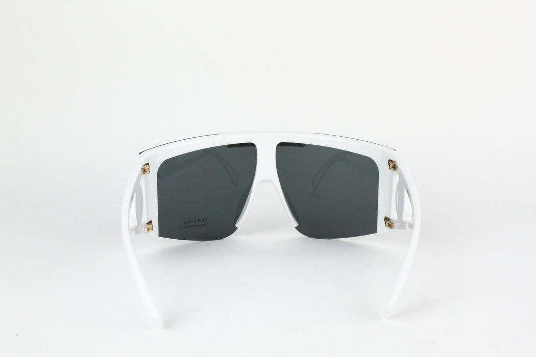 Versace Medusa Icon Shield Sunglasses in White