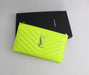 SAINT LAURENT MONOGRAMME NEON LEATHER CLUTCH - LuxurySnob