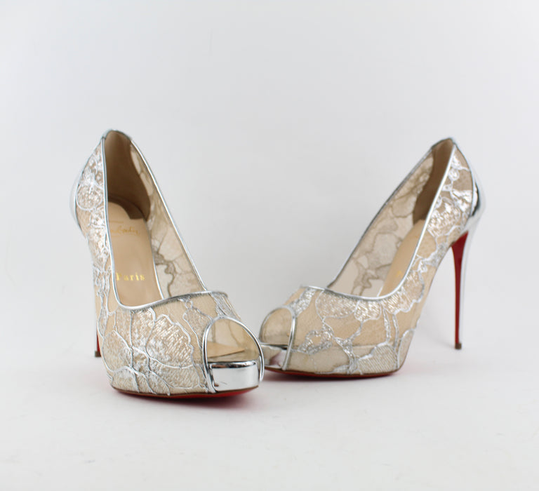 CHRISTIAN LOUBOUTIN VERY LACE 120MM SIZE 40 - LuxurySnob