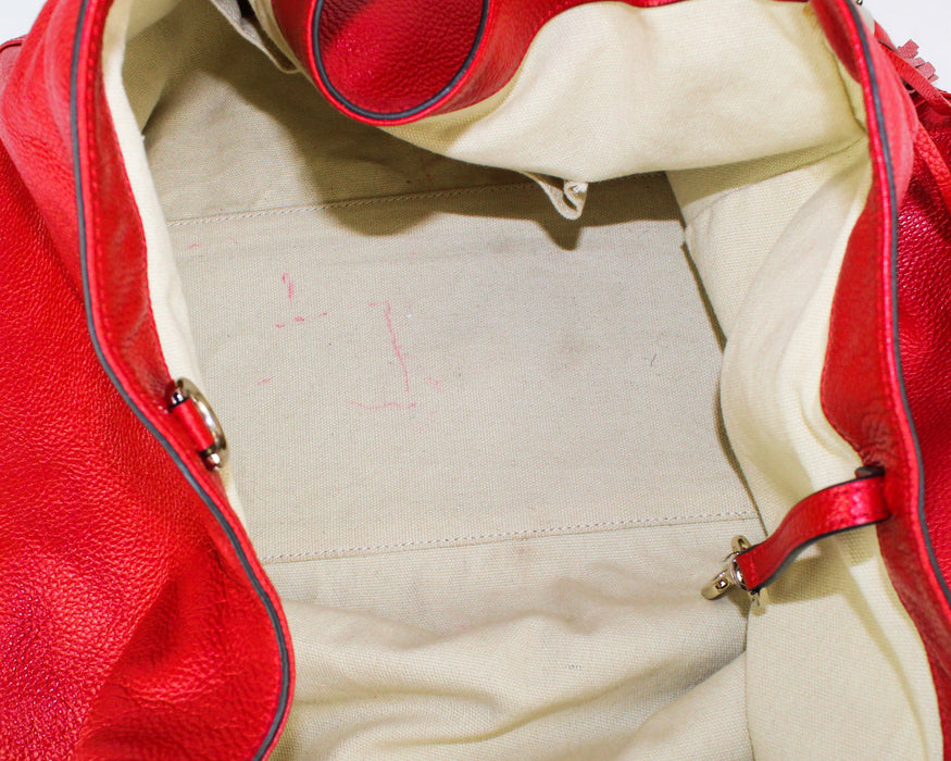 Gucci Large Soho Tote in Red Leather