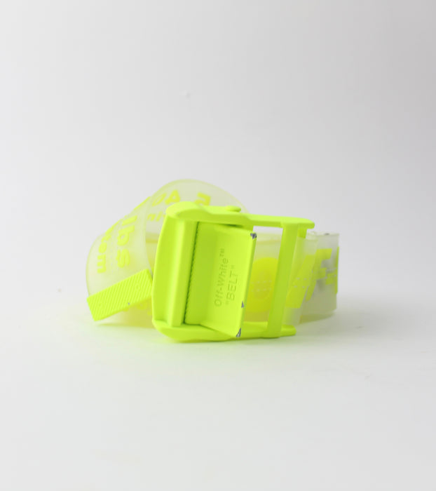 OFF WHITE NEON PRINTED PVC BELT - LuxurySnob