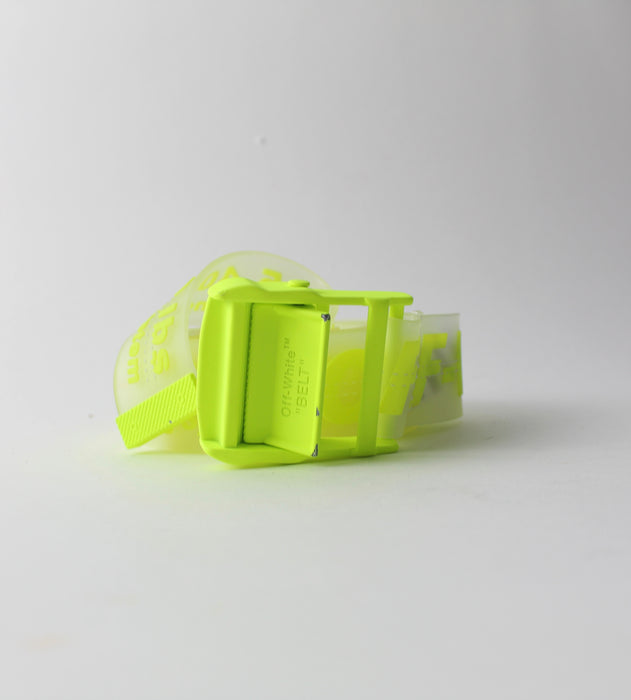 OFF WHITE NEON PRINTED PVC BELT - LuxurySnob