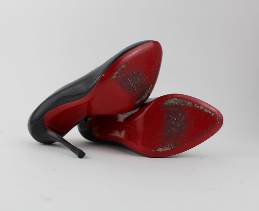 CHRISTIAN LOUBOUTIN TOOT COUVERTE 100MM SIZE 38 - LuxurySnob