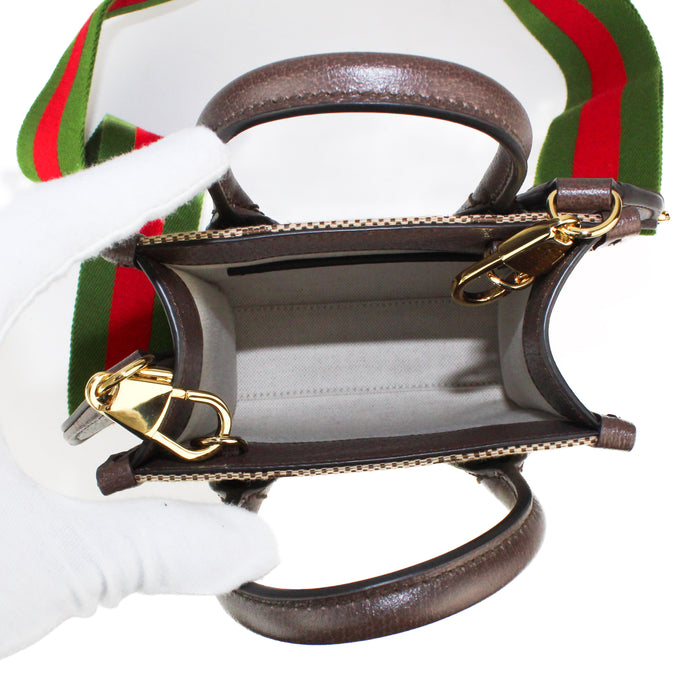 Gucci Jumbo GG Mini Tote Bag in Camel and Ebony Canvas