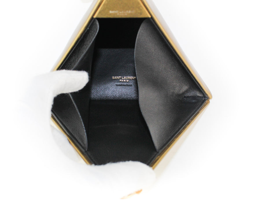 Saint Laurent Metallic Gold Pyramid Box Bag