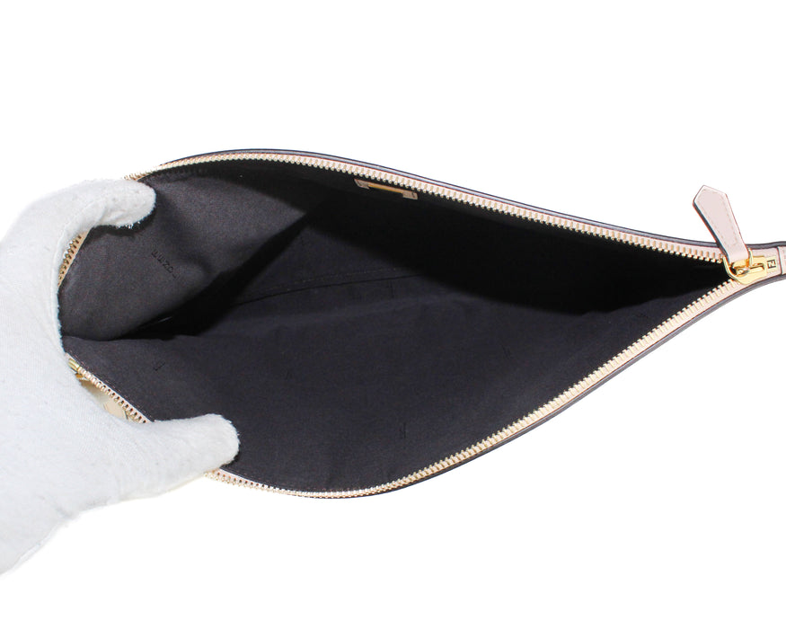 Fendi Large Flat Pouch in Pink Leather