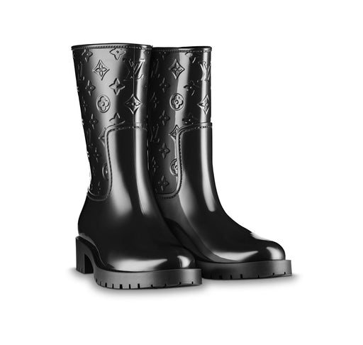 LOUIS VUITTON BOTTE PLATE DROPS RAINBOOTS SIZE 39 - LuxurySnob