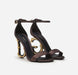 Dolce & Gabbana Jacquard Sandals with Baroque DG Heel