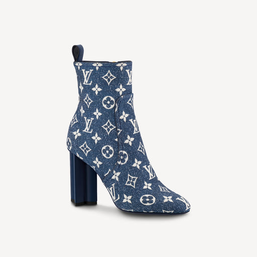 Louis Vuitton Monogram Denim Silhouette Ankle Boot