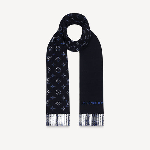 Louis Vuitton Monogram Gradient Tartan City Scarf in Blue