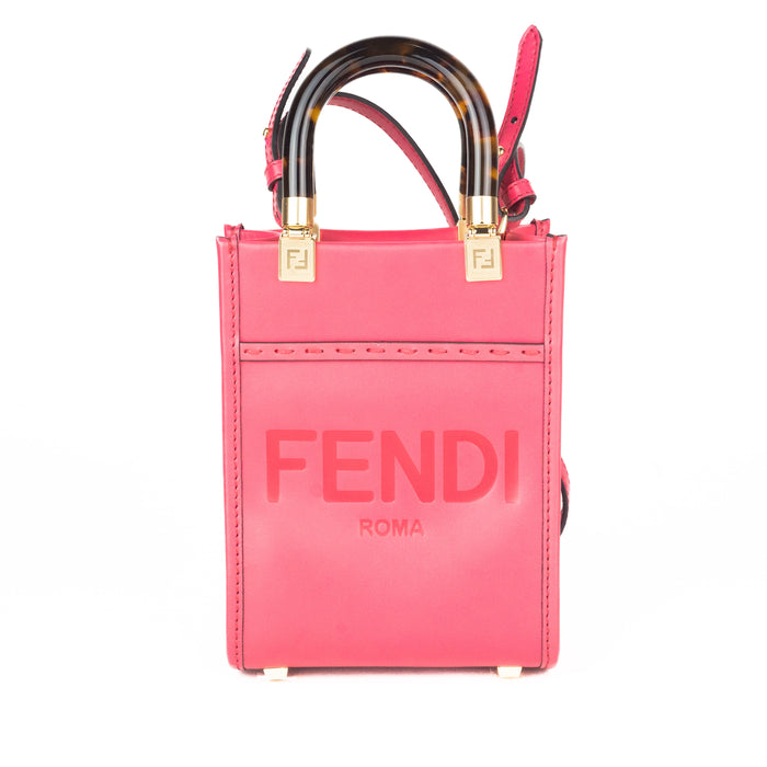 Fendi Mini Sunshine Shopper in Fuchsia