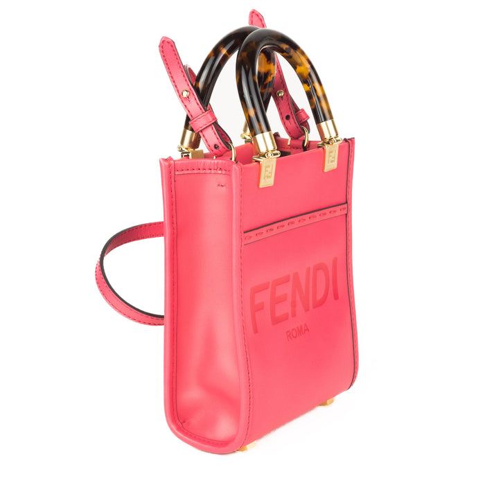 Fendi Mini Sunshine Shopper in Fuchsia