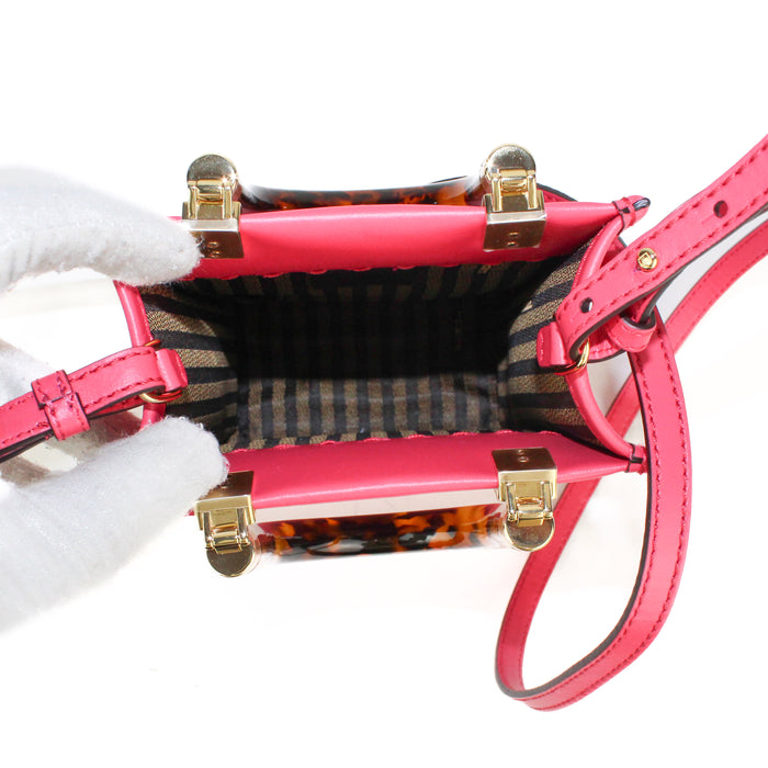 Fendi Mini Sunshine Shopper in Fuchsia