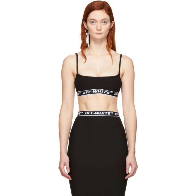 Off-White Logo Band Stretch Bra Top