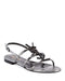 Saint Laurent Cassandra Metallic Leather Sandals