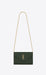 Saint Laurent Envelope Wallet on Chain in Dark Green