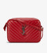 Saint Laurent Lou Camera Bag in Red Quilted Leather