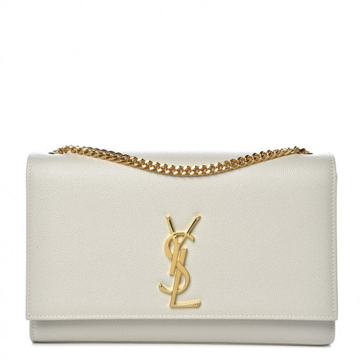 Saint Laurent Medium Kate Chain Bag in Blanc Vintage