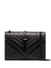 Saint Laurent Medium Tre-Quilt Leather Envelope Bag in All Black