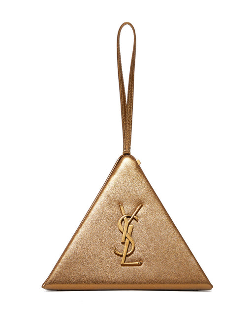 Saint Laurent Metallic Gold Pyramid Box Bag