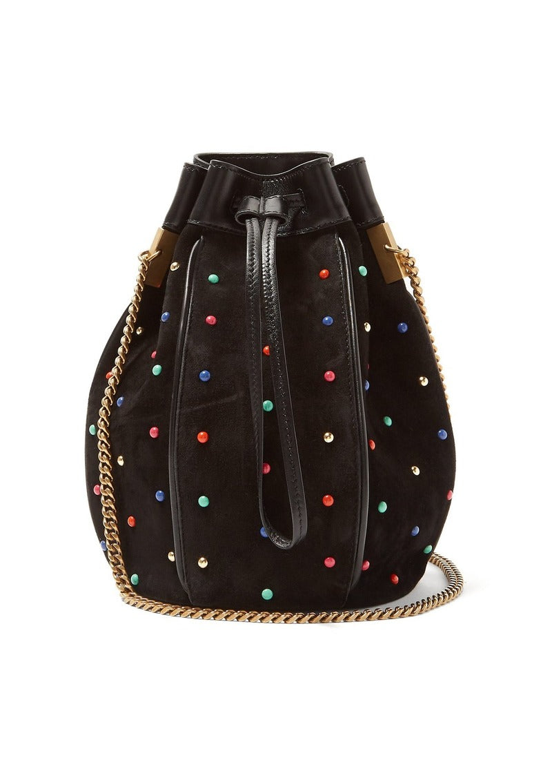 Saint Laurent Suede Talitha Studded Bucket Bag — LSC INC display picture 3
