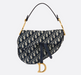 Dior Blue Oblique Jacquard Saddle Bag