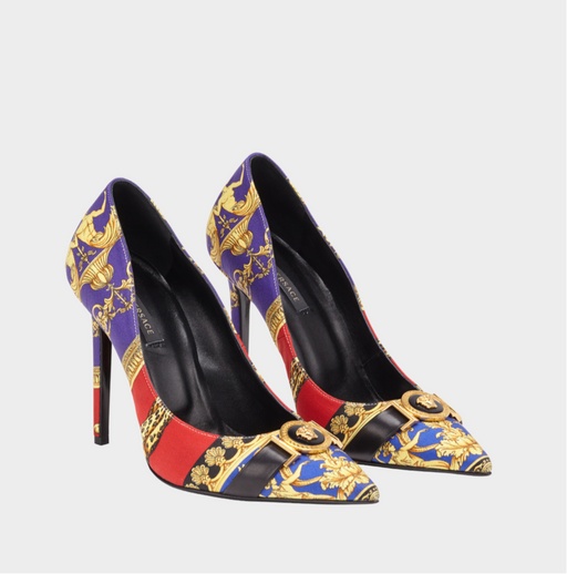 Versace Leather Pillow-talk Print Heels