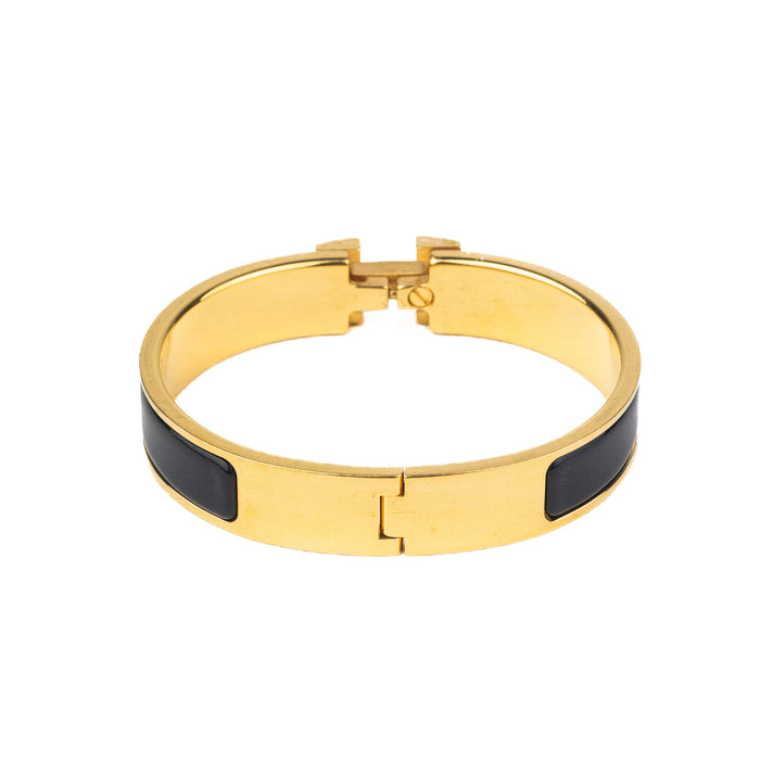 Hermes Clic H Bracelet Gold and Black size PM