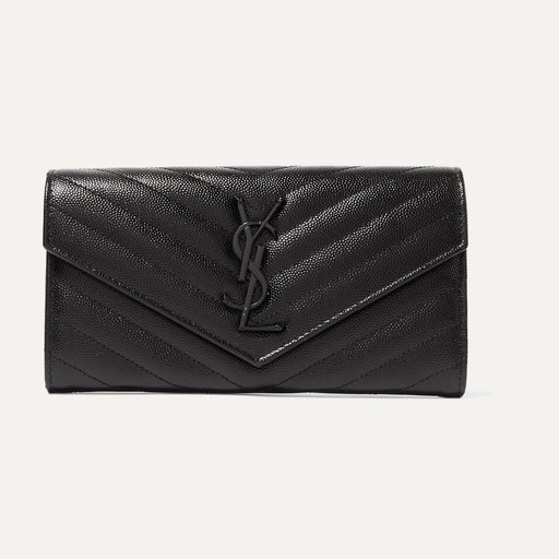 SAINT LAURENT QUILTED LEATHER WALLET