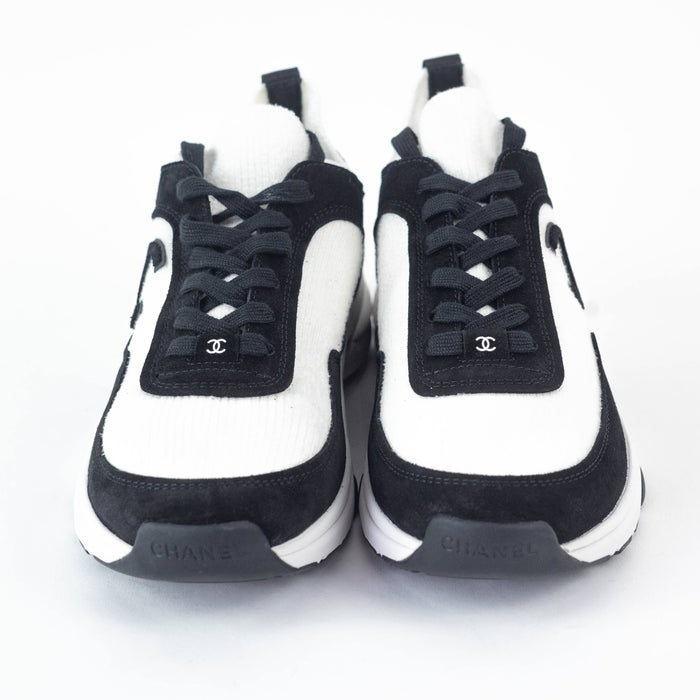 Chanel Suede Calfskin and Fabric Sneakers