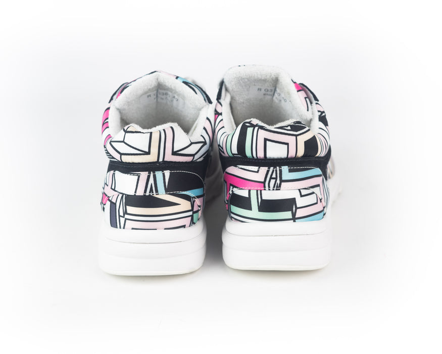 Chanel Multicolor Silk and Suede Sneakers