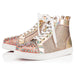 CHRISTIAN LOUBOUTIN LOU SPIKES KRYSTAL DONNA FLAT WOMEN VERSION NUDE SIZE 39 - LuxurySnob