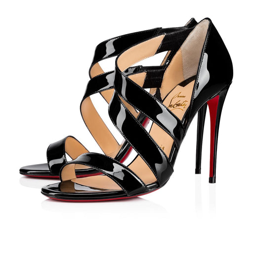 CHRISTIAN LOUBOUTIN BLACK WORLD COPINE 100 SIZE 37 - LuxurySnob