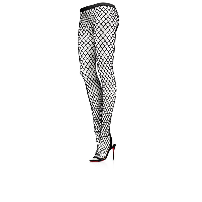 CHRISTIAN LOUBOUTIN ZOOM 100 MM MESH TIGHTS SANDALS. - LuxurySnob