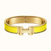 Hermes Clic H Bracelet in Jaune Tennis
