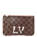 LOUIS VUITTON DAMIER EBENE DOUBLE ZIP POCHETTE - LuxurySnob