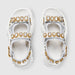 GUCCI CRYSTAL EMBELLISHED SANDALS WHITE