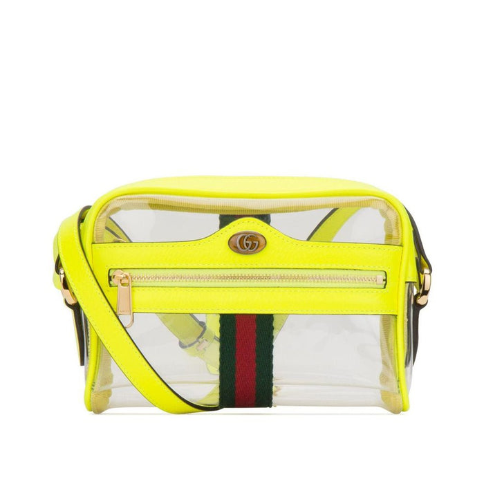 GUCCI MINI OPHIDIA TRANSPARENT CROSSBODY BAG