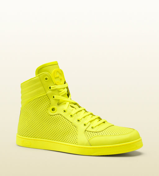 GUCCI NEON HIGH TOP SNEAKERS SIZE 38.5